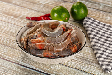 Fresh raw prawn for cooking