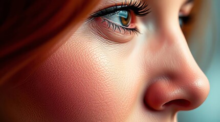 close up of female eye