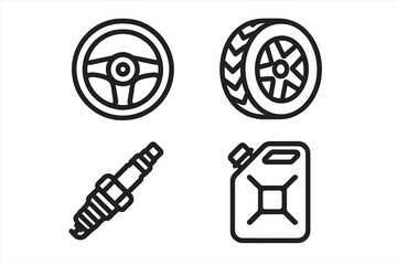 Essential automotive parts and accessories for vehicle maintenance and driving