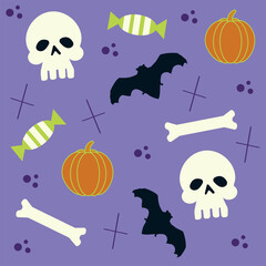 halloween seamless pattern