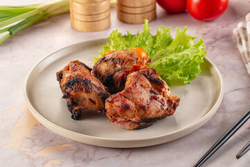 Hot Grilled chicken thigh barbecues