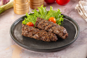 Hot beef kebab minced meat