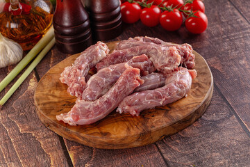 Raw chicken neck for cooking