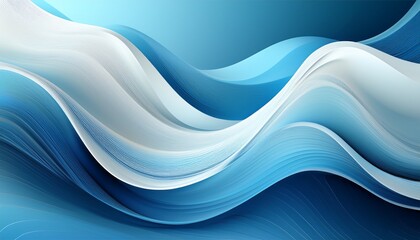 abstract blue and white gradient background with a smooth wave design