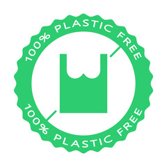 100% Plastic Free badge free icon