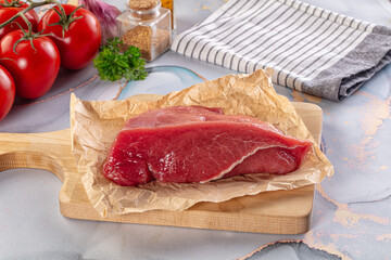 Raw beef meat fillet piece