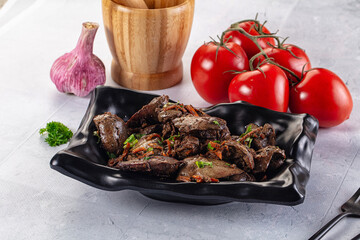 Roasted chicken liver with green onion