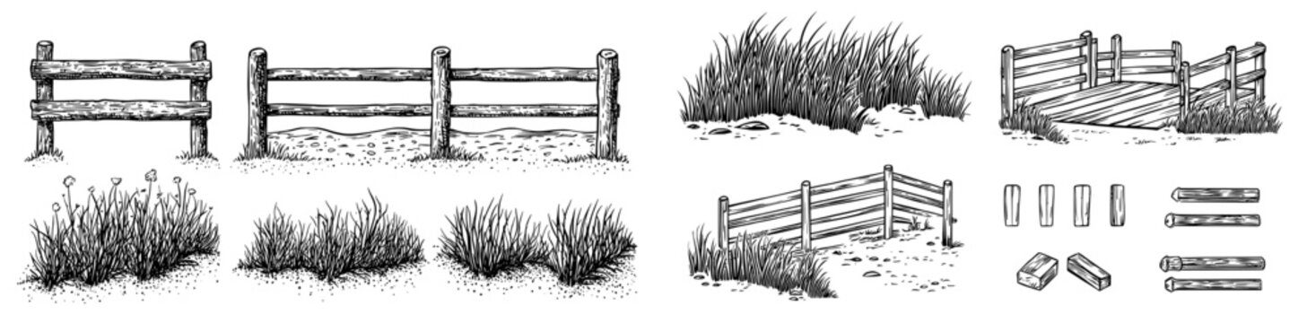 Different designs and structures are featured in a variety of fence silhouettes