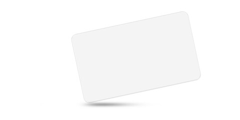 Floating Frosted Glass Card in Perspective, Glassmorphism UI Element on Transparent Background
