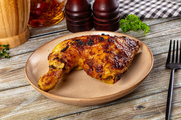 Roasted chicken leg with spices