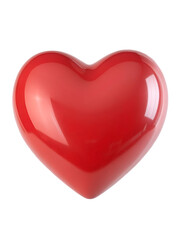 red heart on white background