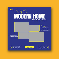 real estate social media banner or real estate banner  design template