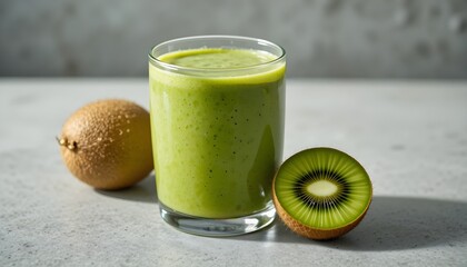 신선한 키위로 만든 쥬스