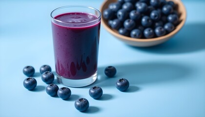 신선한 블루베리 쥬스