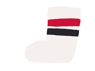 Black and red striped athletic socks