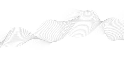 Abstract wave blend lines on transparent background. Design for banner, wallpaper, background and many more. Undulate Grey Wave Swirl, frequency sound wave, twisted curve lines with blend effect.