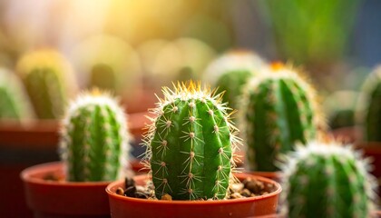 Close-up cactus cluster