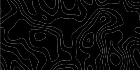 Minimal black background with abstract contour topographic lines, modern map-inspired design. Perfect for wallpapers, backgrounds, presentations, posters, web banners, and creative templates.