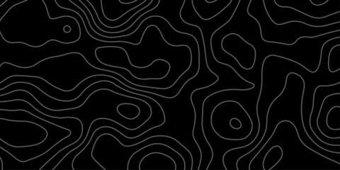 Minimal black background with abstract contour topographic lines, modern map-inspired design. Perfect for wallpapers, backgrounds, presentations, posters, web banners, and creative templates.