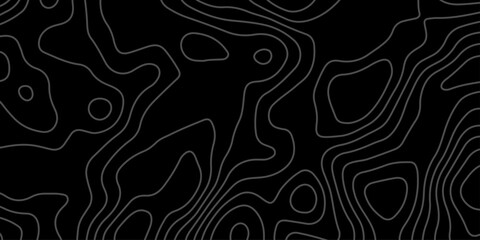 Minimal black background with abstract contour topographic lines, modern map-inspired design. Perfect for wallpapers, backgrounds, presentations, posters, web banners, and creative templates.