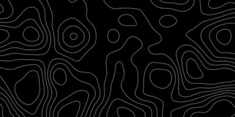 Minimal black background with abstract contour topographic lines, modern map-inspired design. Perfect for wallpapers, backgrounds, presentations, posters, web banners, and creative templates.