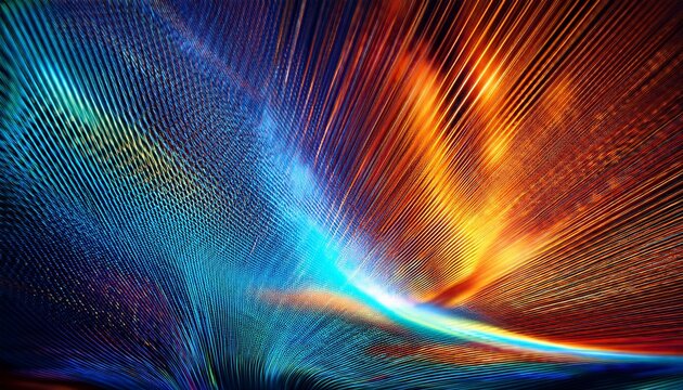 abstract colorful background with blurred light patterns forming a vibrant moire effect