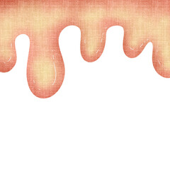 Decorate the edge of the work piece dripping ice cream