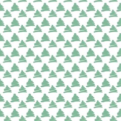 Abstract pattern of evergreen trees in a light green and white design for backgrounds and textile use. Christmas decoration, wallpaper
