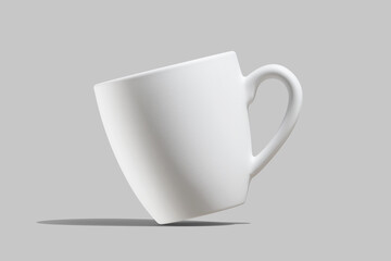 Realistic Cup white color for mockup collection 3d render illustration