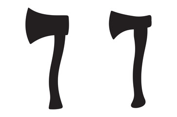 Axe silhouette set. Axe icon set vector illustration isolated on white background