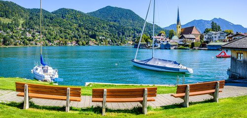 old town of Rottach-Egern at the Tegernsee lake