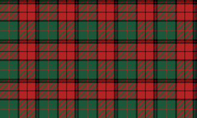 Seamless plaid fabric, green, red, black, for textiles and clothing design, skirts, pants, adding charm to both vintage and modern fashion looks.
