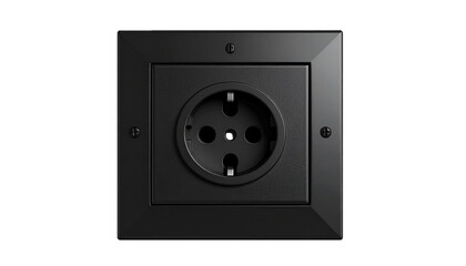 Realistic Black Power Outlet for Home Interior and Technology Concepts
