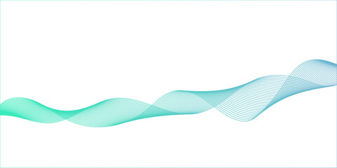 Dynamic abstract fluid waves with multicolor gradient on minimalist light background.
