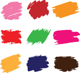 Colorful Paint Brush Stroke Textures