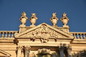 Fronton de l'Hôtel-Dieu de Carpentras. France