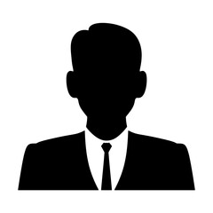 Silhouette Vector Illustration of Businessman Profile