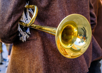 typical music instrument of a bavarian brass band