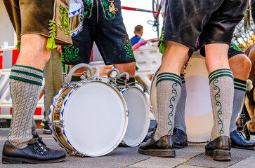 typical music instrument of a bavarian brass band