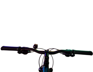 Futuristic Electric Bike Riding Through Neon City Streets, Digital Illustration