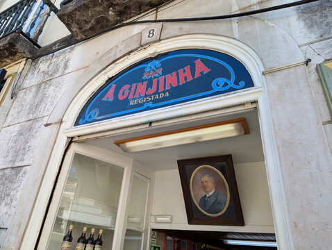 Ginjinha Espinheira bar with , Largo S&atilde;o Domingos, Lisboa, Lisbon, Portugal