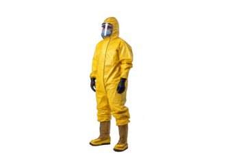  chemical-protective-suit on a isolated transparent background	
