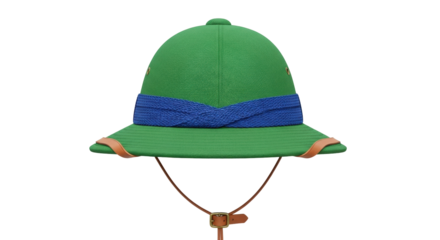 Isolated Pith helmet, safari hat, sun helmet used for sun protection and in tropical climates