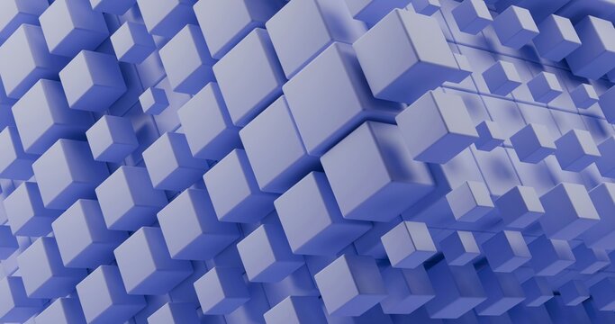 Fundo abstrato composto por m&uacute;ltiplos cubos azuis em perspectiva e profundidade, criando sensa&ccedil;&atilde;o de movimento e repeti&ccedil;&atilde;o. Render 3D limpo, ideal para paredes de texto, banners, apresenta&ccedil;&otilde;es