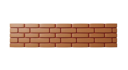 Isolated view of decorative panel with brickwork pattern on wall surface design element