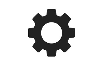 Gear vector icon. Settings symbol. Black cogwheel illustration for web design, logo, app, UI. Configuration, options, support. Technology, industry, engineering concept graphic.