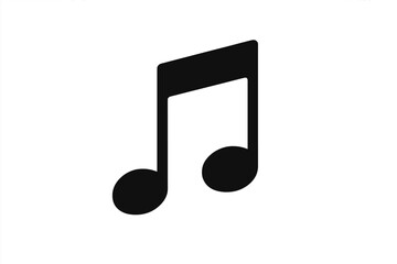 Music note vector icon. Simple black glyph of a musical note. Flat design symbol for song, audio, and melody concepts. Isolated sound icon for app, web, UI, and logo design.