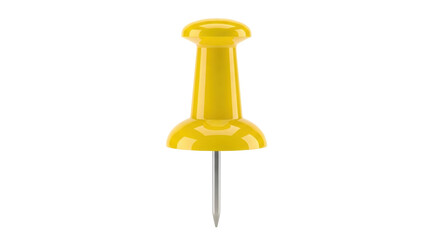 Isolated Yellow Push Pin for Bulletin Board or Cork Board Office School Supplies