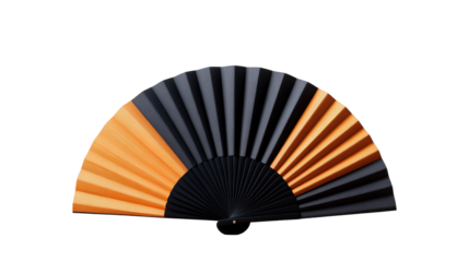 Elegant Folding Fan on Transparent Background