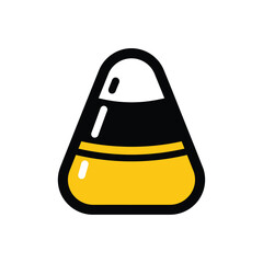 Candy Corn Halloween Illustration Icon